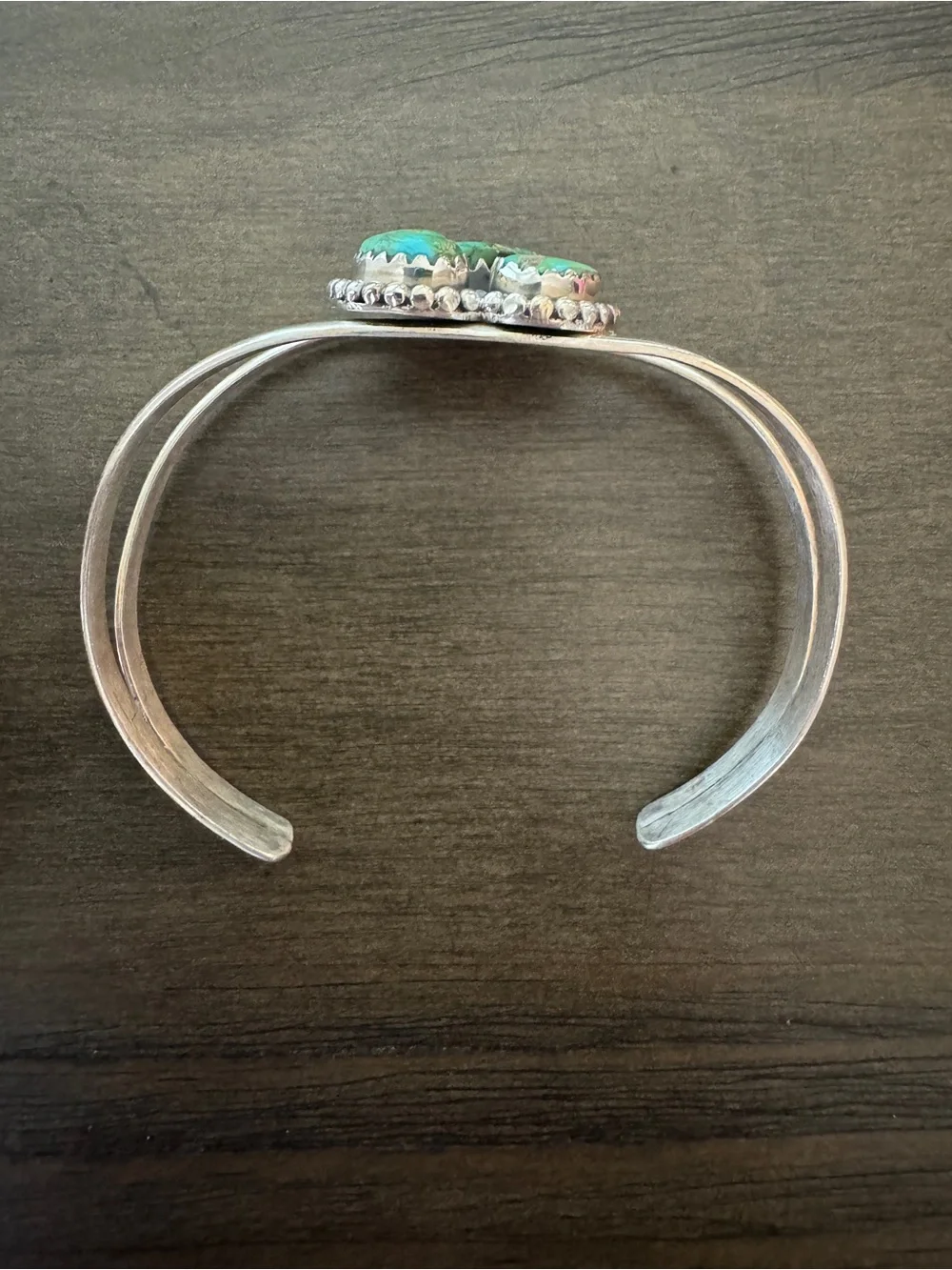 3-Stone Sonoran Gold Turquoise Cuff Bracelet